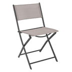 Sedia da giardino pieghevole in metallo e textilene