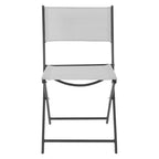 Sedia da giardino pieghevole in metallo e textilene