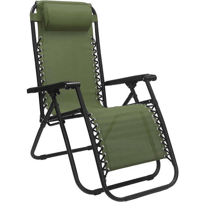 Poltrona reclinabile in metallo e textilene con cuscino - No Gravity