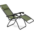 Poltrona reclinabile in metallo e textilene con cuscino - No Gravity