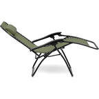 Poltrona reclinabile in metallo e textilene con cuscino - No Gravity