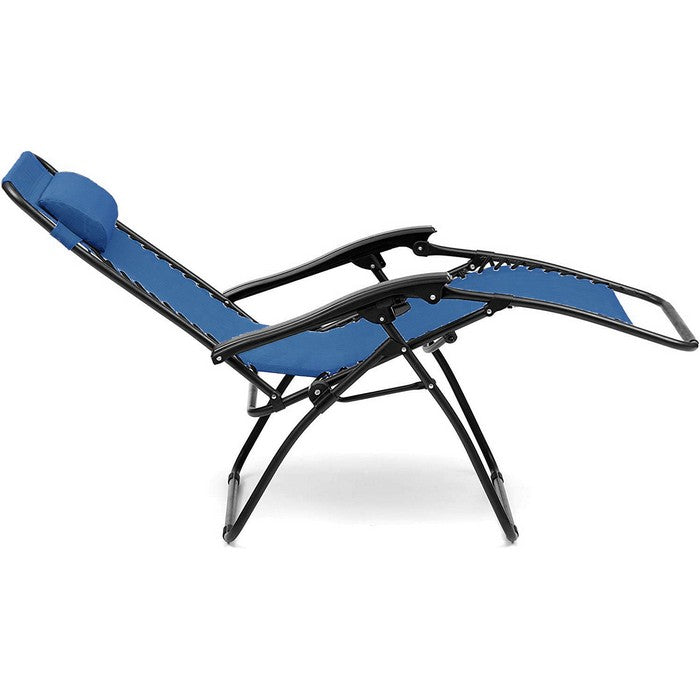 Poltrona reclinabile in metallo e textilene con cuscino - No Gravity