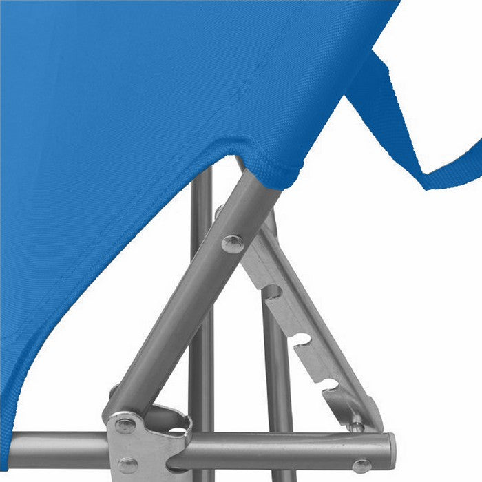 Lettino prendisole pieghevole e reclinabile in metallo