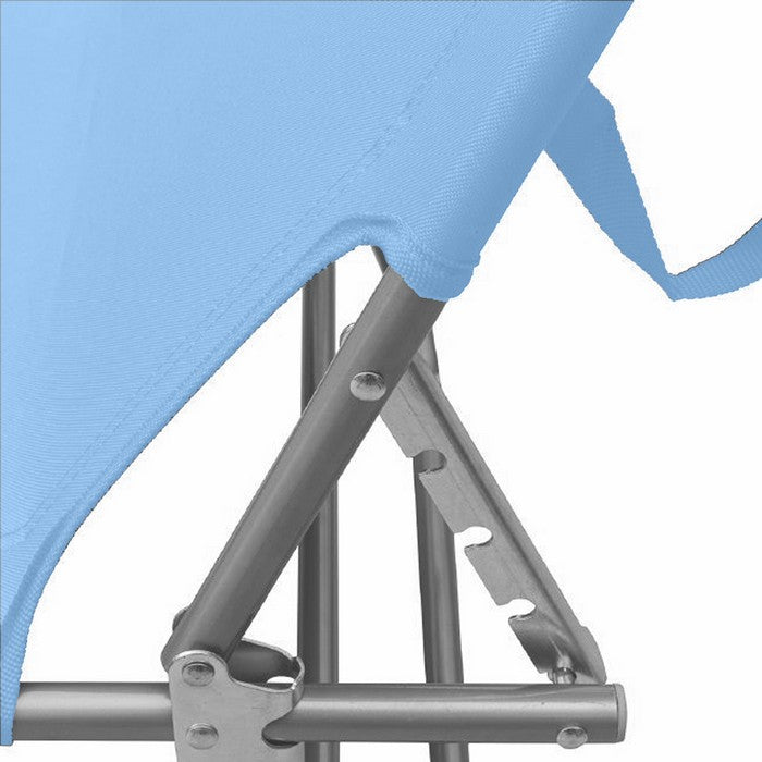 Lettino prendisole pieghevole e reclinabile in metallo