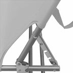 Lettino prendisole pieghevole e reclinabile in metallo