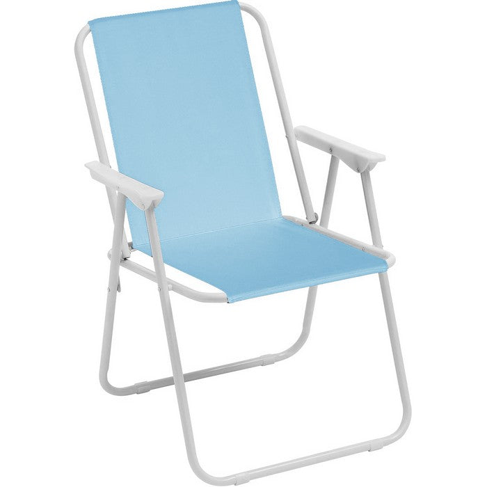 Sedia pieghevole da spiaggia e campeggio con braccioli