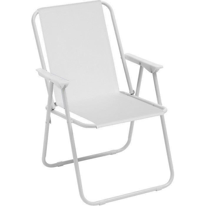 Sedia pieghevole da spiaggia e campeggio con braccioli