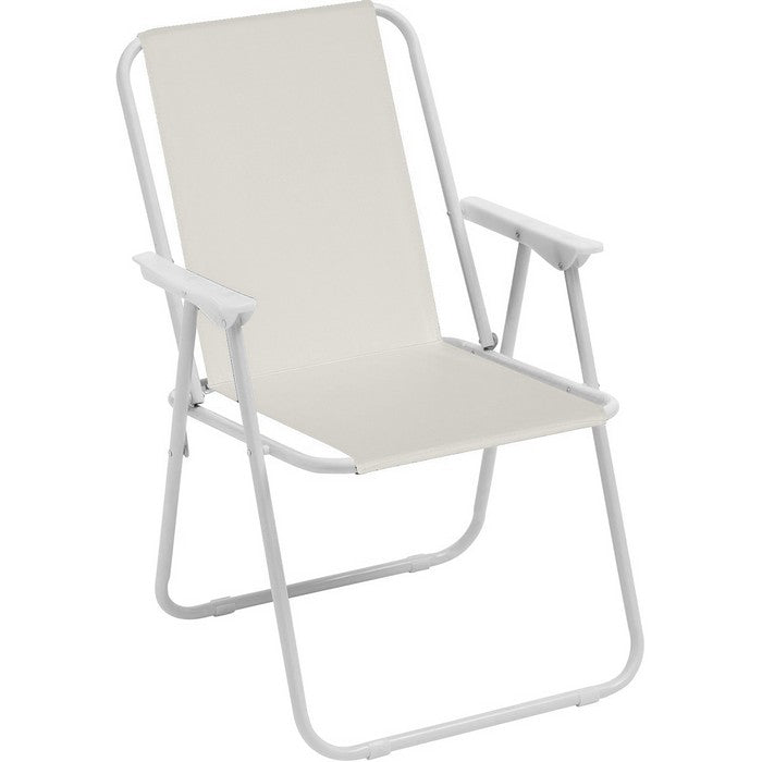 Sedia pieghevole da spiaggia e campeggio con braccioli
