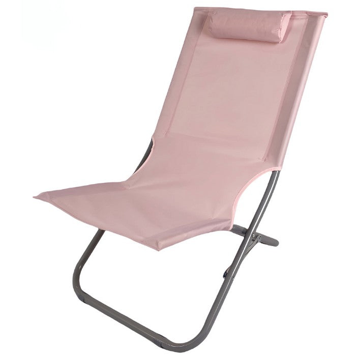 Sedia sdraio pieghevole da spiaggia con poggiatesta