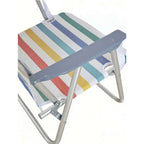 Sedia pieghevole in alluminio da spiaggia e campeggio con braccioli