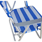 Sedia pieghevole in alluminio da spiaggia e campeggio con braccioli