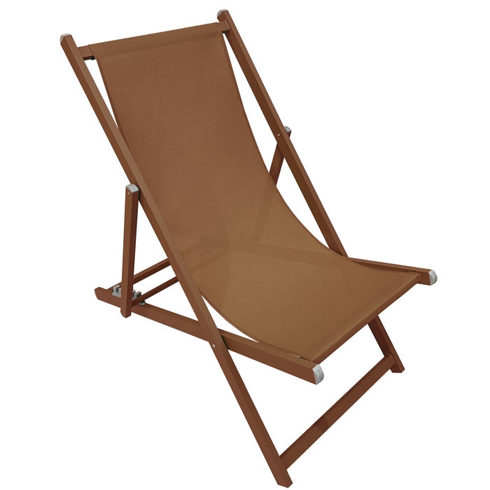 Sedia a sdraio da giardino in alluminio e textilene