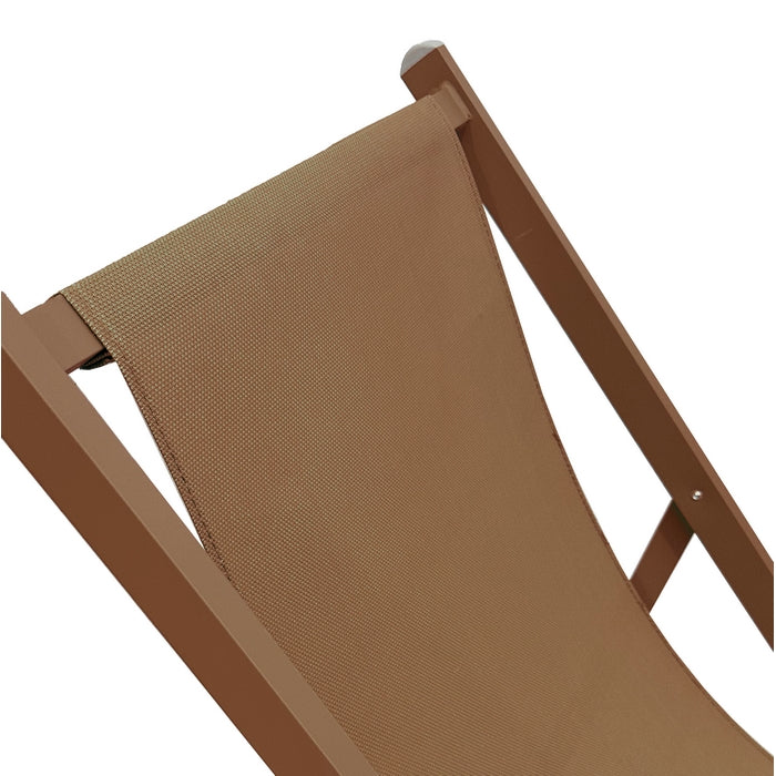 Sedia a sdraio da giardino in alluminio e textilene