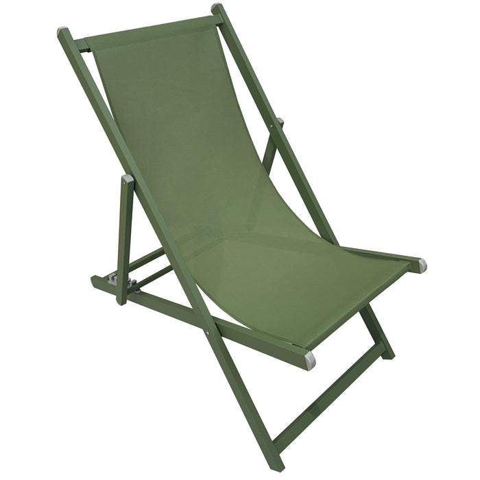 Sedia a sdraio da giardino in alluminio e textilene