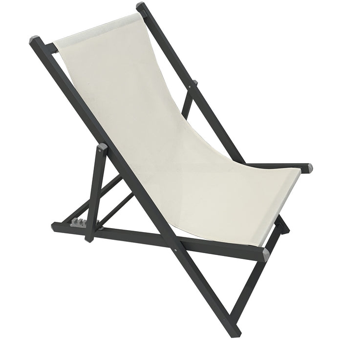 Sedia a sdraio da giardino in alluminio e textilene