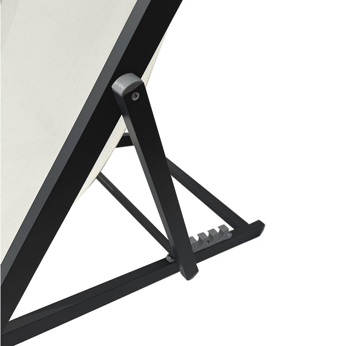 Sedia a sdraio da giardino in alluminio e textilene