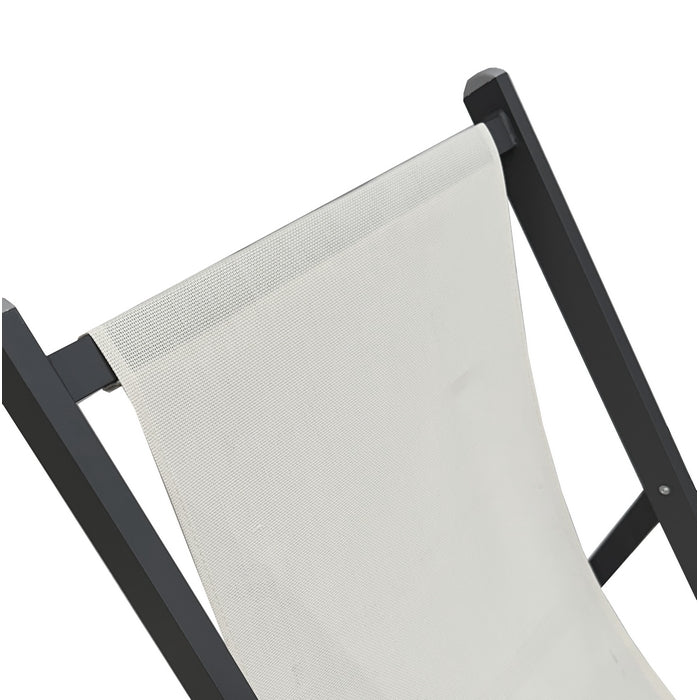 Sedia a sdraio da giardino in alluminio e textilene