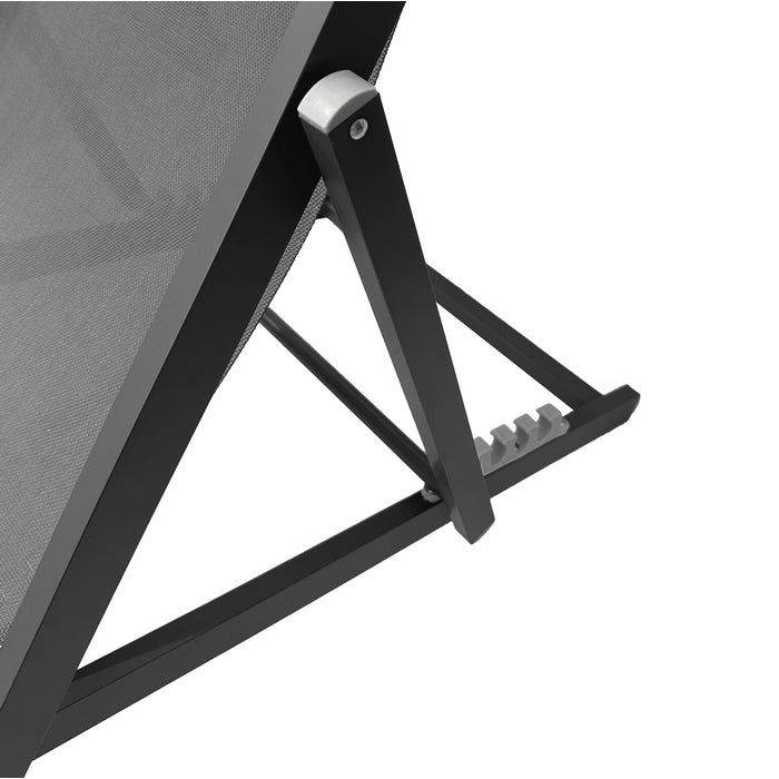 Sedia a sdraio da giardino in alluminio e textilene