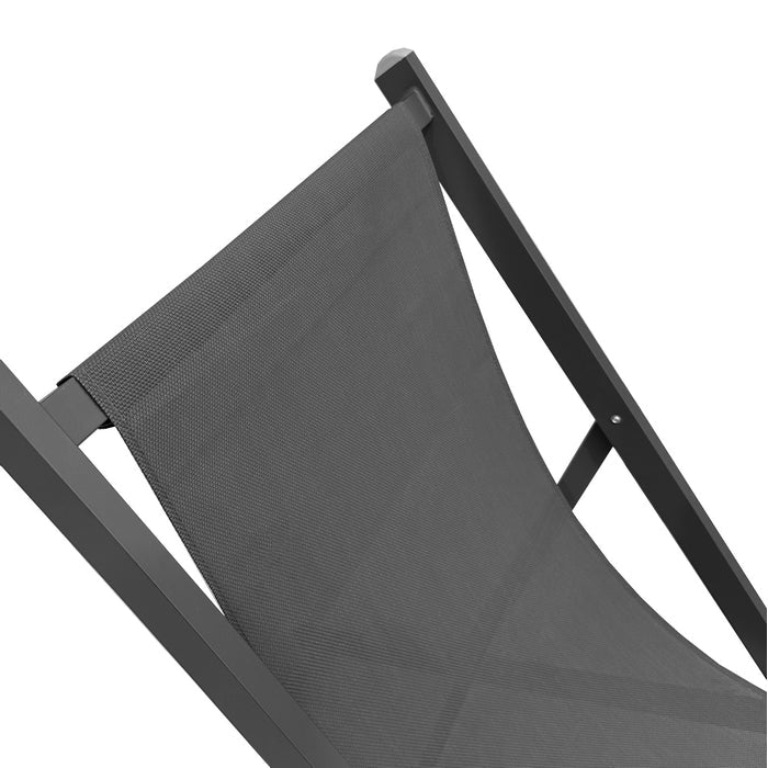 Sedia a sdraio da giardino in alluminio e textilene