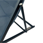 Sedia a sdraio da giardino in metallo e textilene con cuscino