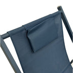 Sedia a sdraio da giardino in metallo e textilene con cuscino