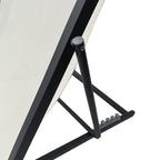 Sedia a sdraio da giardino in metallo e textilene con cuscino