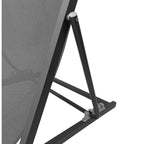 Sedia a sdraio da giardino in metallo e textilene con cuscino