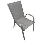 Poltrona da giardino in metallo e textilene