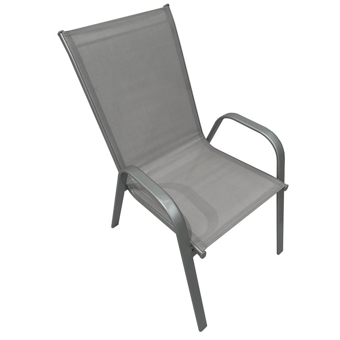 Poltrona da giardino in metallo e textilene