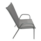 Poltrona da giardino in metallo e textilene