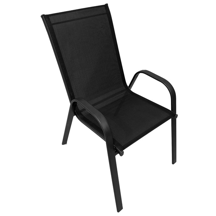 Poltrona da giardino in metallo e textilene