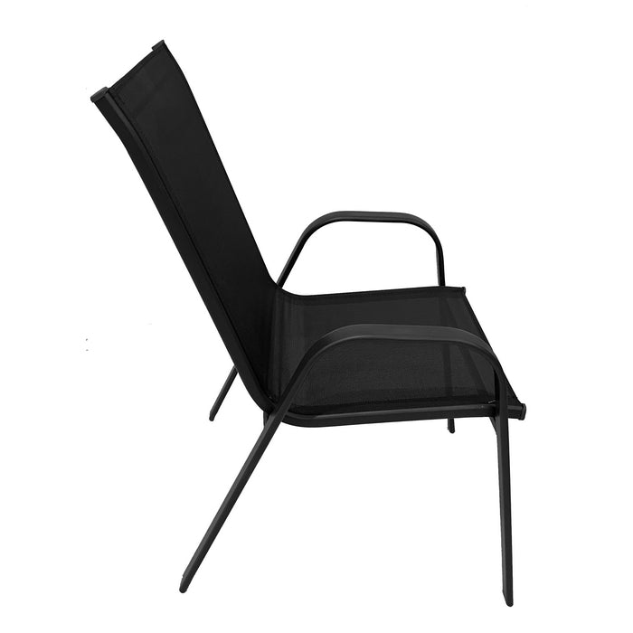 Poltrona da giardino in metallo e textilene