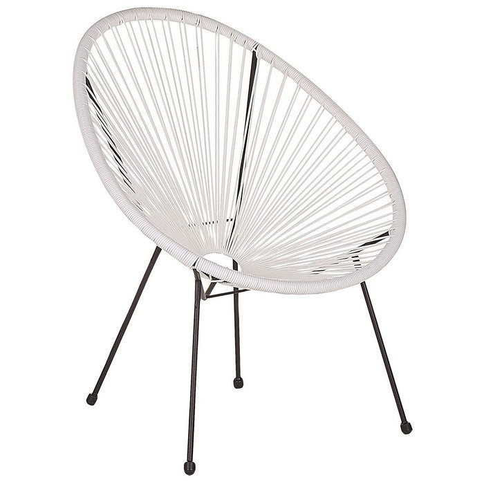 Poltrona relax tonda da giardino effetto rattan - Spaghetti