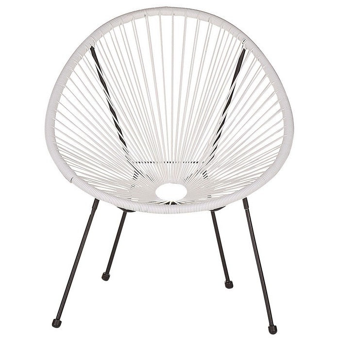 Poltrona relax tonda da giardino effetto rattan - Spaghetti