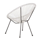 Poltrona relax tonda da giardino effetto rattan - Spaghetti