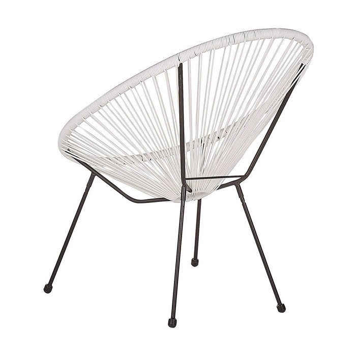 Poltrona relax tonda da giardino effetto rattan - Spaghetti