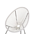 Poltrona relax tonda da giardino effetto rattan - Spaghetti