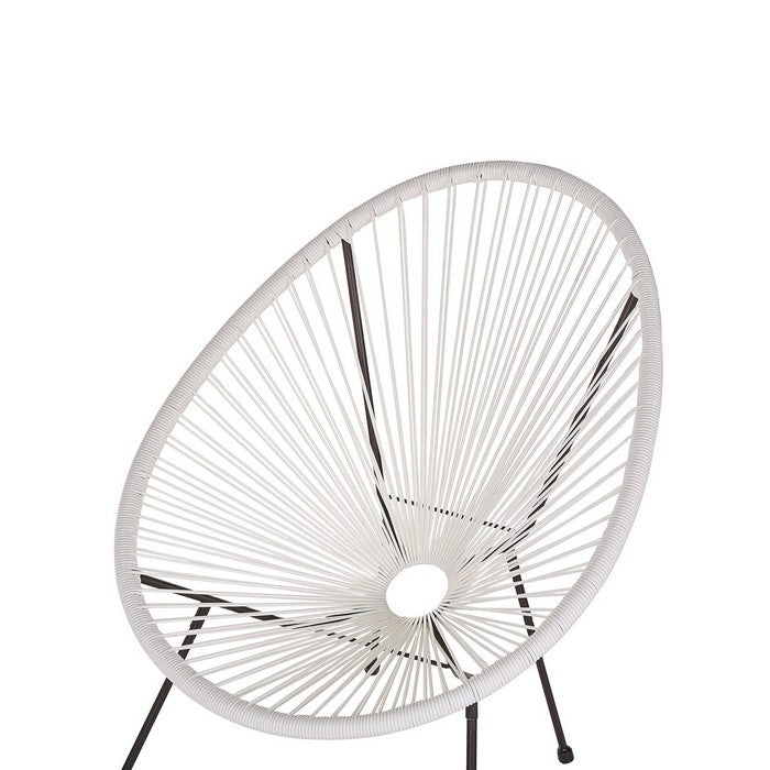 Poltrona relax tonda da giardino effetto rattan - Spaghetti