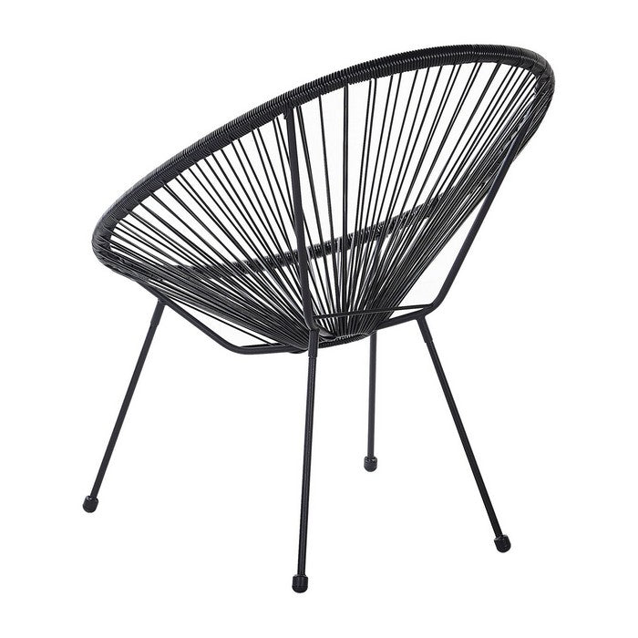 Poltrona relax tonda da giardino effetto rattan - Spaghetti