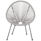 Poltrona relax tonda da giardino effetto rattan - Spaghetti