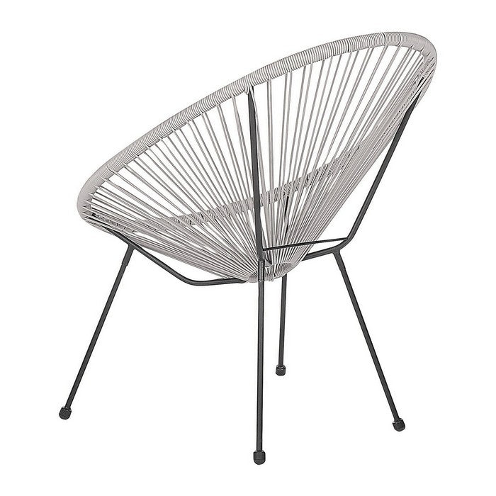 Poltrona relax tonda da giardino effetto rattan - Spaghetti