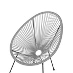 Poltrona relax tonda da giardino effetto rattan - Spaghetti