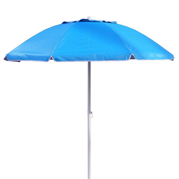 Ombrellone da spiaggia reclinabile anti-uv e anti-vento 195 cm