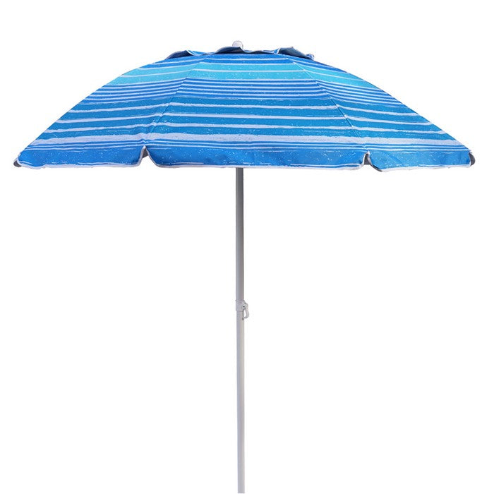 Ombrellone da spiaggia reclinabile anti-uv e anti-vento 195 cm