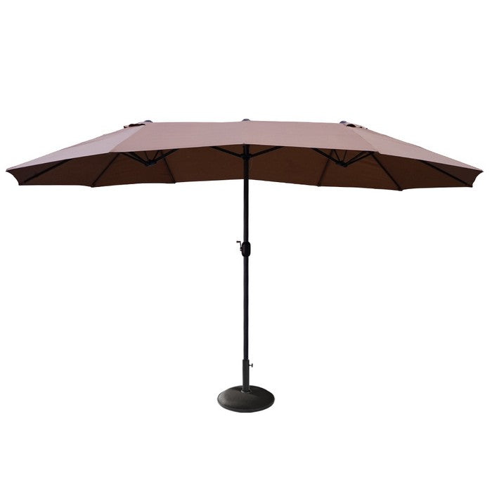 Ombrellone doppio da giardino con anti-vento a palo centrale - Alba