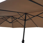 Ombrellone doppio da giardino con anti-vento a palo centrale - Alba