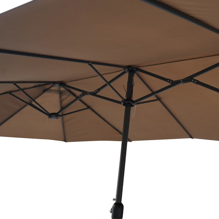Ombrellone doppio da giardino con anti-vento a palo centrale - Alba