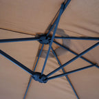 Ombrellone doppio da giardino con anti-vento a palo centrale - Alba