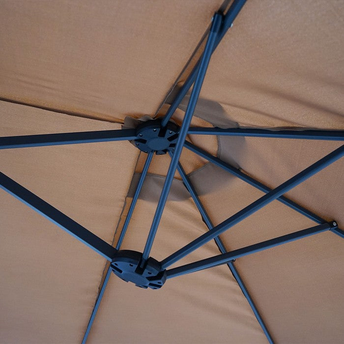 Ombrellone doppio da giardino con anti-vento a palo centrale - Alba