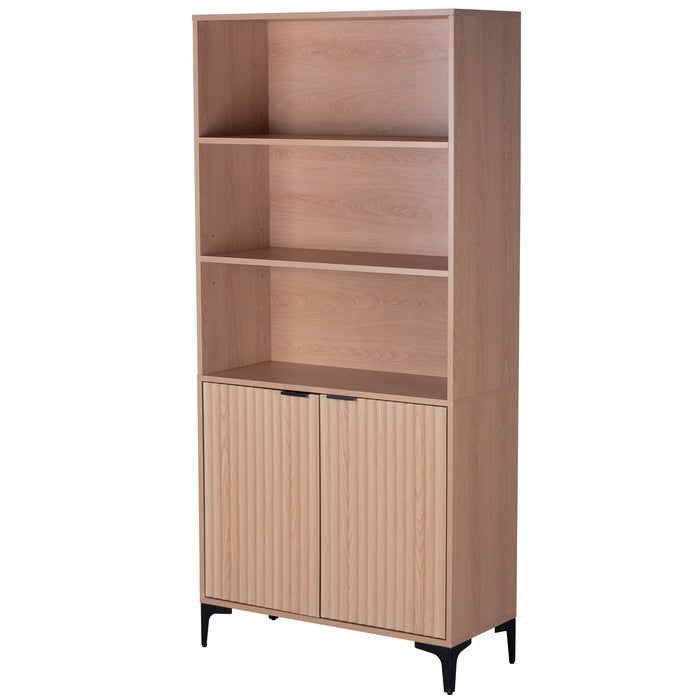 Mobile moderno con 2 ante e ripiani in melamina legno - Lignum